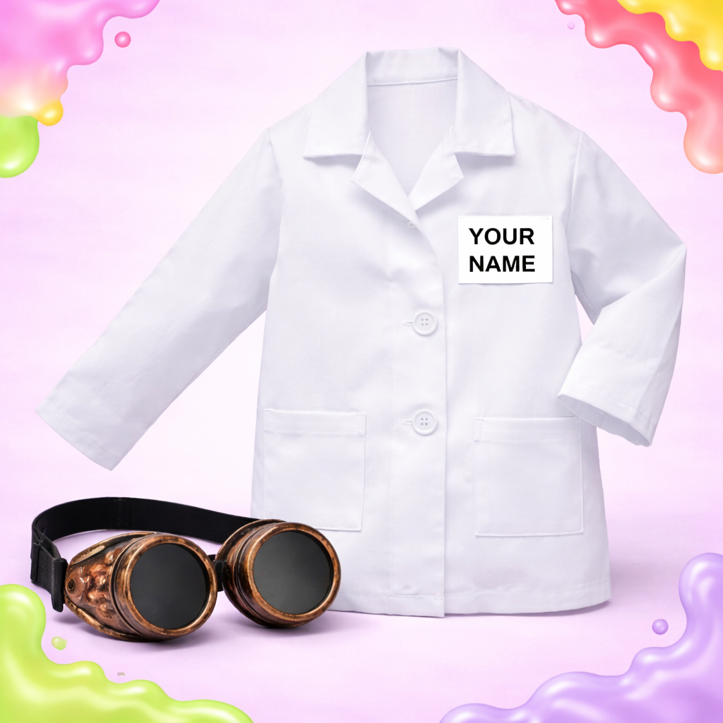 goggles and lab coat Personalised Lab coat and Goggle combo – SlimeZone
